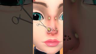 Nose Piercing Infection Care ASMR youtubeshorts shortsvideo viralvideo shorts asmr cartoon [upl. by Tennos926]