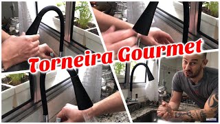 Torneira Gourmet preta flexível cozinha  VALE A PENA TorneiraGourmet [upl. by Clemente]