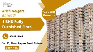 Krish Heights Bhiwadi  Affordable Flats  1BHK Fully Furnished Flats  Krish Group  Bhiwadi [upl. by Atelra]