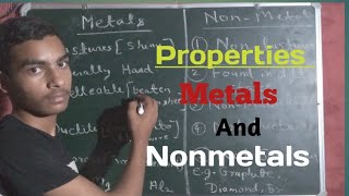 PROPERTIES OF METALS AND NONMETALS metals nonmetals class 10th cbse chemistry [upl. by Stauder540]