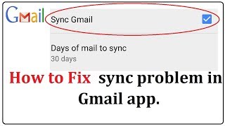 How to Fix sync problem in gmail app [upl. by Carbone151]