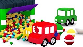 Aprender cores com 4 carros coloridos Coleção de carros de corrida Animação infantil [upl. by Lalib]