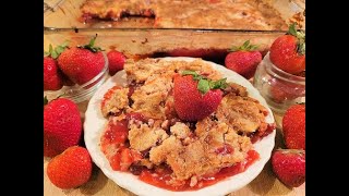 Strawberry Dump Cake with Cake Mix 🍓🍰🍓 3 Ingredient Easy Cobbler🍋👨‍🍳🧈with Pie Filling🍓🥧 [upl. by Pernell]