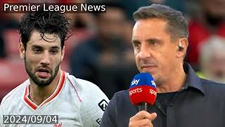 Gary Neville was ‘unprofessional’ for Man Utd vs Liverpool game before slamming Szoboszlai [upl. by Draneb]