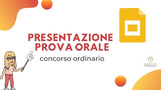 Prova orale concorso ordinario la presentazione [upl. by Yeknarf313]