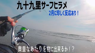 2月の釣行！【千葉県九十九里サーフヒラメ】 [upl. by Glialentn]