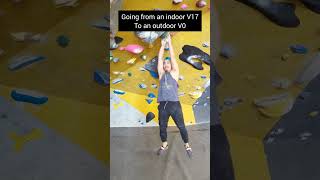 Going from an indoor V17 to and outdoor V0 🤣 climbing bouldering shorts [upl. by Eynttirb897]