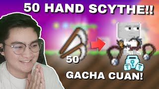 GACHA 50 HAND SCYTHE DAPAT ITEM INI  Growtopia Harvest Festival 2024 [upl. by Anorahs]