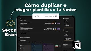 Cómo integrar una plantilla a tu segundo cerebro en Notion [upl. by Ainer]
