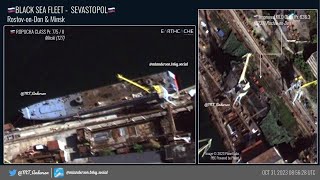 Minsk Leaves Dry Dock at Sevastopol and a New RopuchaClass Ship Enters Dry Dock [upl. by Lemrahc979]