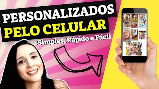 FAÇA VOCÊ MESMO Personalizados para Festa PELO CELULAR  Festa Infantil Tutorial Aula Passo a Passo [upl. by Swiercz620]