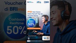 Spesial HUT ke129 BRI top up voucher games di BRImo dapet cashback REALTIME 129 ribu loh [upl. by Hamil363]