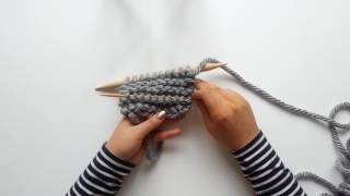 OLD VERSION How to Insert an Afterthought Lifeline into Garter Stitch [upl. by Ahseinek121]