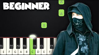 Faded  Alan Walker  BEGINNER PIANO TUTORIAL  SHEET MUSIC by Betacustic [upl. by Veronique]