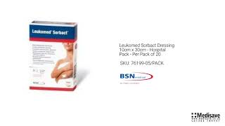 Leukomed Sorbact Dressing 10cm x 30cm Hospital Pack Per Pack of 20 76199 05 PACK [upl. by Airdnahc]