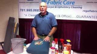 HOW TO PreTest Upholstery for cleaning2 [upl. by Fitts487]