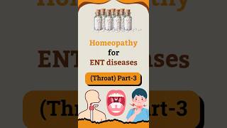 Homeopathy for ENT Disesase  Part 3  Throat homeopathy shorts [upl. by Colley]