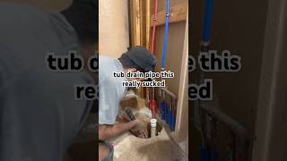 Concrete slab tub to shower drain conversion process diy bathroomremodel bathroomrenovation [upl. by Aspia678]