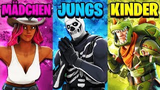 KINDER vs MÄDCHEN vs JUNGS  Fortnite LACHFLASH [upl. by Martinic]