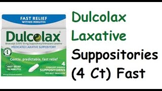 Dulcolax Laxative Suppositories 4 Ct Fast [upl. by Adianes283]