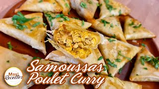 Samoussas au Poulet et au Curry  Recette Facile et Rapide [upl. by Danette921]