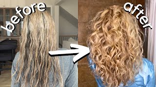 HOW TO DIFFUSE WAVY HAIR more volume amp definition [upl. by Wiese]