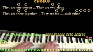 Helplessly Hoping CSNampY Piano Cover Lesson with ChordsLyrics [upl. by Yssirk538]