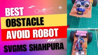 obstacle avoiding robot using arduinoscience projectarduino project robot carinspire award ideas [upl. by Zelazny]