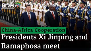 ChinaAfrica Cooperation  Pomp and ceremony as Presidents Xi Jinping and Ramaphosa meet [upl. by Werdn]