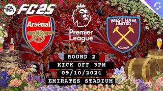 FC25  EPL R2  Arsenal vs West Ham  GIA Football [upl. by Ellerd]