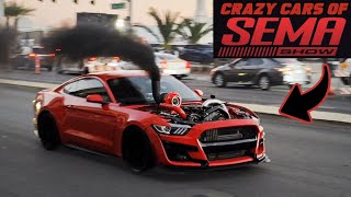 THE SEMA PARADE  CrazierBiggerLouder Cars amp Vehicles Cruising amp Revving [upl. by Jochebed]