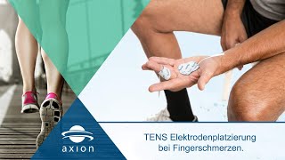 Fingerschmerzen  Elektrodenplatzierung für TENS  axion [upl. by Rehpotisrhc]