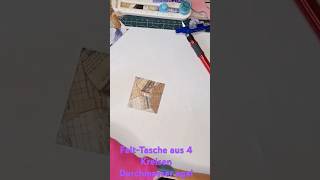 FaltTasche aus 4 Kreisen schnell und einfach Junk Journal [upl. by Ahsinrats]