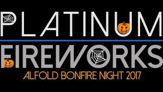 Platinum Fireworks  Alfold Bonfire Night  28th October 2017 [upl. by Albright]