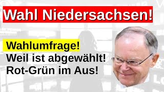 Wahl Niedersachsen abgewählt Sonntagsfrage Wahlumfrage Prognose Hochrechnung AfD stärkste Gewinne [upl. by Estelle]