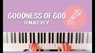 Goodness of God  KARAOKE FEMALE KEY Key of G [upl. by Nivrem]