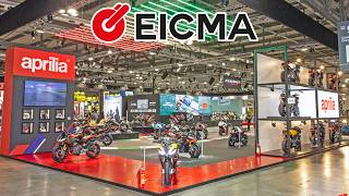 Aprilia lineup at EICMA Tuono 457 RS660 RSV4 Tuono RX125  Piaggio Group [upl. by Esimaj464]