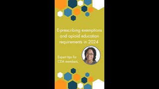 Eprescribing exemptions and opioid education requirements in 2024 [upl. by Agace]