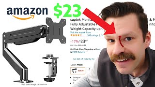 I Bought The Cheapest Monitor Arm on Amazon…and This Happened [upl. by Adnofal404]