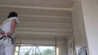 Plafond balken spuiten met de Graco Ultra Max echte super handig [upl. by Tremayne]