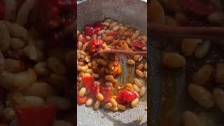 Homemade creamy harissa with cannellini bean stew nutritious meal🥗homemade mealprep short [upl. by Naliorf]