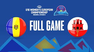 Moldova v Gibraltar  Full Basketball Game  FIBA U16 Womens European Championship 2023  Div C [upl. by Largent]