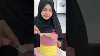 Sharp cake icing  easy icing hack tahoor fatima raad  baking videos [upl. by Reich]