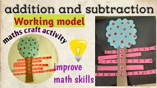 addition and subtraction working modelmaths creative activitiesmaths project work addition maths [upl. by Ellenoj511]