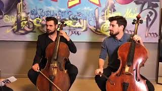 2CELLOS for LCI  live interview April 18th 2017 [upl. by Pasco585]