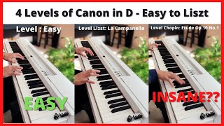 4 Levels of Canon in D  Easy to Liszt Shorts [upl. by Constancia425]