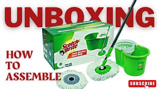 Scotch brite 2 in 1 spin mop how to attach and detach mop how to use Scotch brite mop [upl. by Sillyrama492]