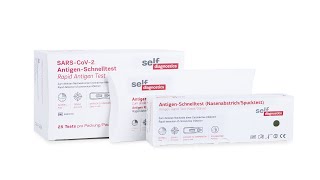 Selfdiagnostics Deutschland GmbH SARSCoV2 Rapid Antigen Test Nasal Saliva Instructional Video [upl. by Maillliw]