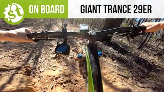 Giant Trance 29er  On Board Review Giants New Carbon Full Suspension Bike [upl. by Anitnahs]