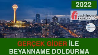 2022 GERÇEK GİDER YÖNTEMİ İLE KİRA GELİRİ BEYANNAMESİ DOLDURMA [upl. by Sucitivel708]